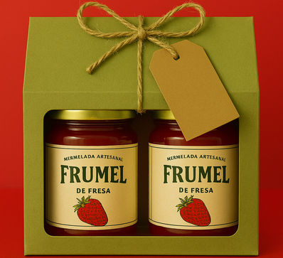 un frasco de mermelada de fresa 100% natural sin conservadores 